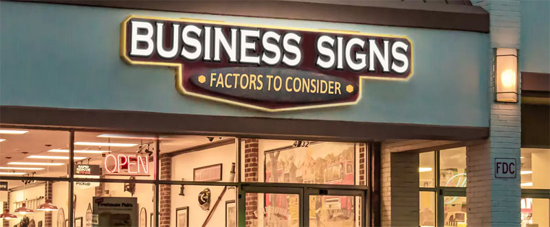 Commercial Sign Installation Factors