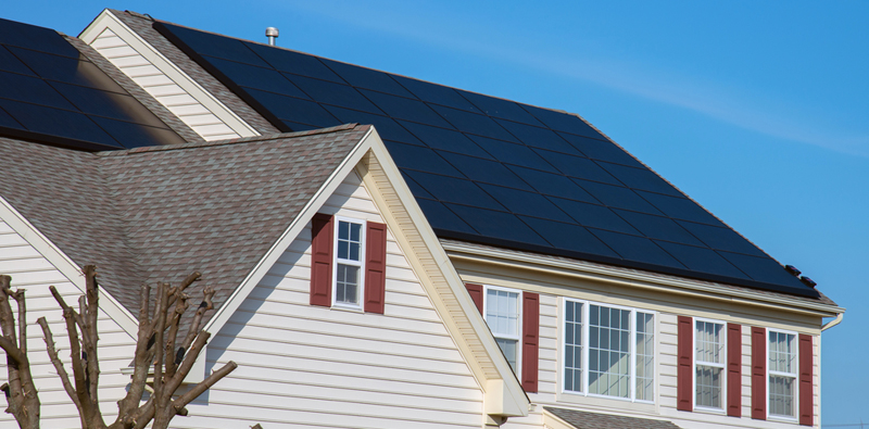 Residential Solar Panels on a Home