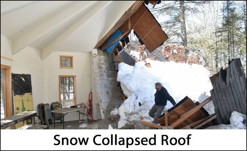 Snow Collapsed Roof